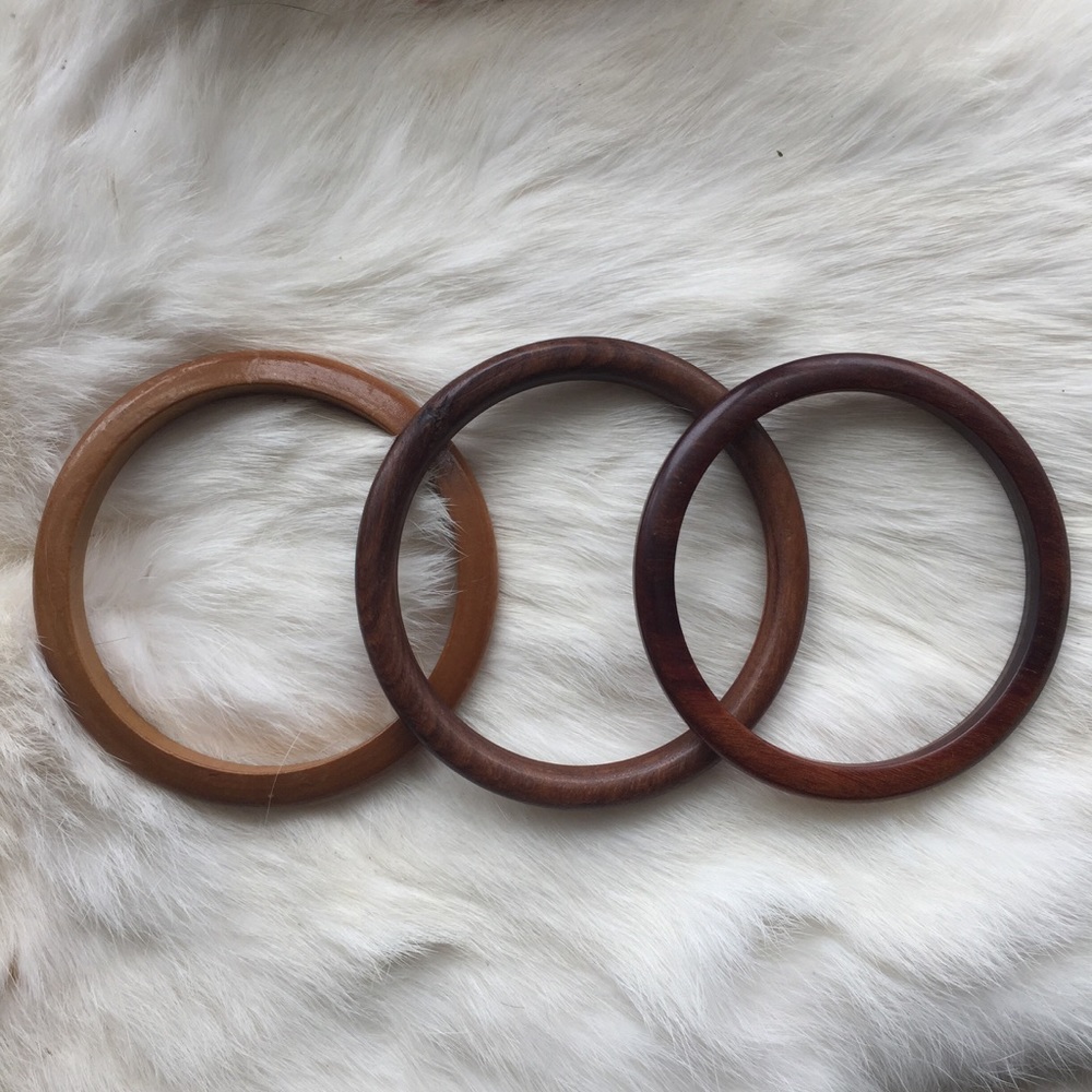 Vintage Wooden Bangles - Picture 2 of 4